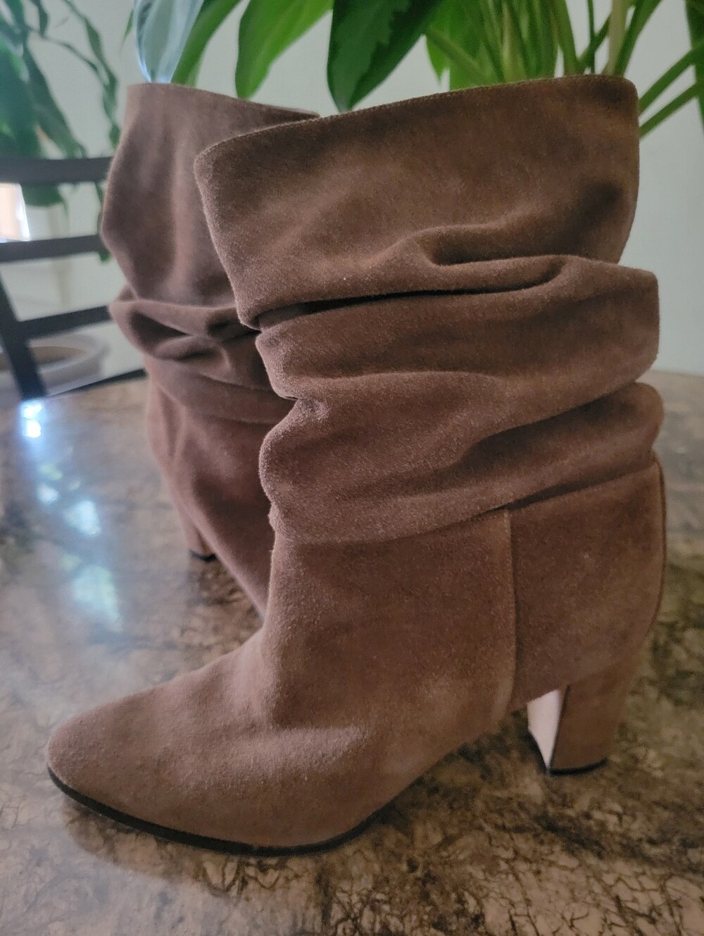 Manolo Blahnik Chocolate Suede Slouchy Boots 37